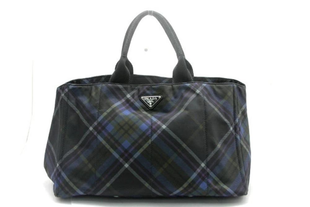 Prada tote bag BATTLE CRY check